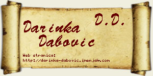 Darinka Dabović vizit kartica